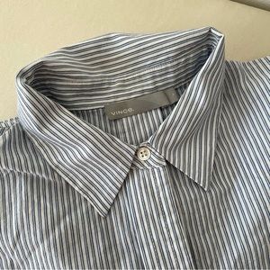 Vince Womens Large Boxy Striped button-up shirt